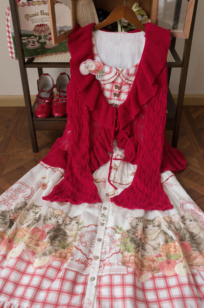 MIST - Sunset Bouquet - Elegant Lolita Cardigan, Flounce Hem