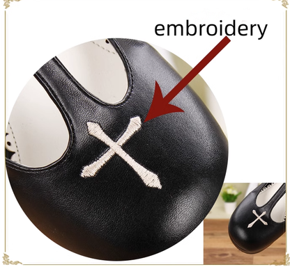 Angelic Imprint - Gothic Lolita Wings and Cross Shoes for Chistmas