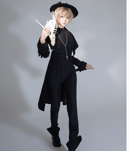 Princess Chronicles - Yan Ye - Gothic Lolita Cross Shaped Rose Necklace