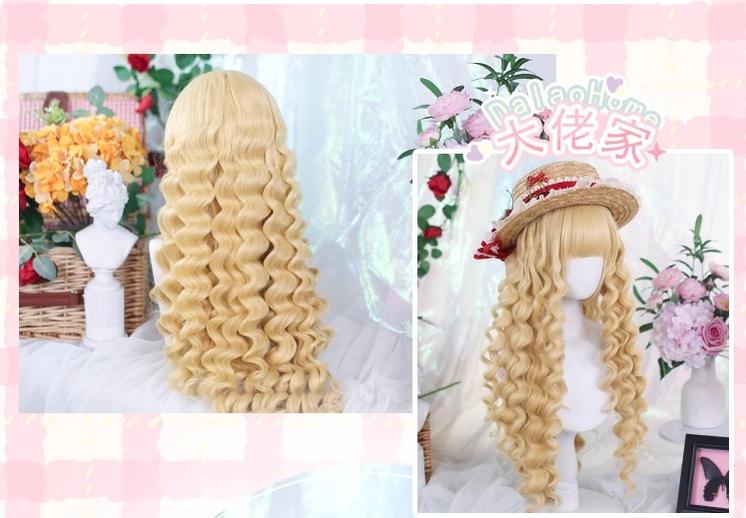 Dalao Home - Fluffy Cloud - Sweet Lolita Long Curly Wigs, Roman Curls