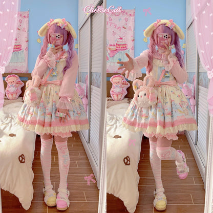 Cheese Cat - Fluffy Lop-Eared Bunny Sweet Lolita Hairband