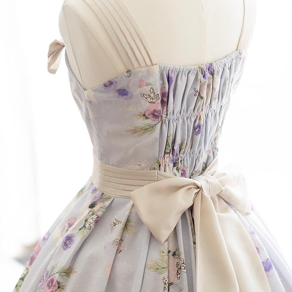 Forest Wardrobe - Forest Holiday - Elegant Lolita Foral Print JSK Dress Multicolors