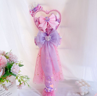Sweetheart Endless - Sweet Lolita Fairy Wand Handmade Multicolor Heart Shaped