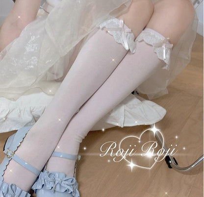 Roji Roji - Sweet Lolita Cotton Socks Bow Lace Socks