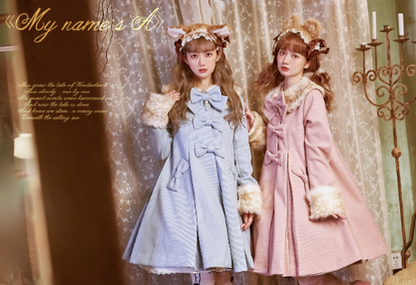 Unideer - Casual Lolita Winter Wool Down Coat Multicolors