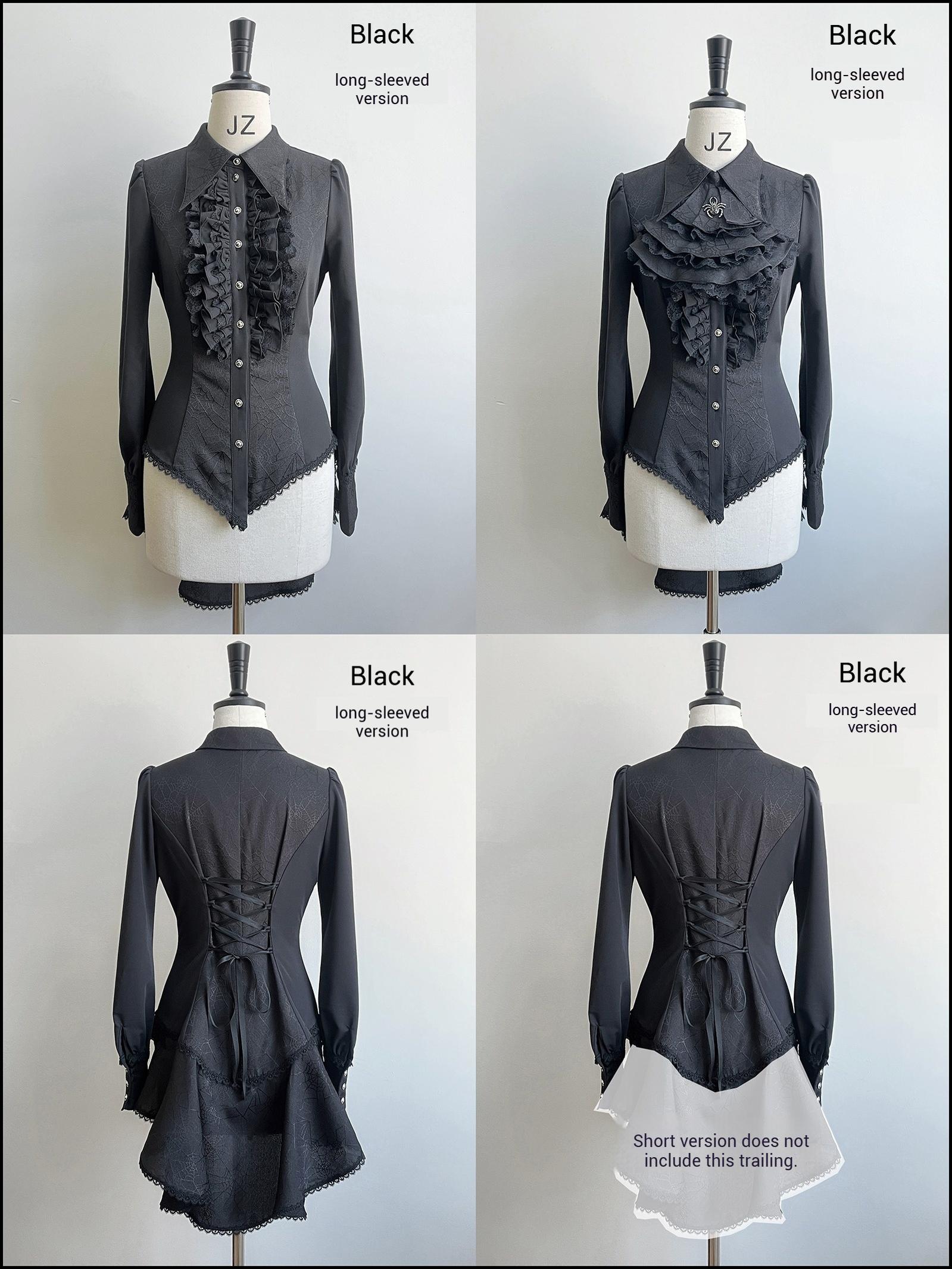 Little Dipper - Cold Rice - Ouji Lolita Shirt With Spiderweb Pattern in Several Versions