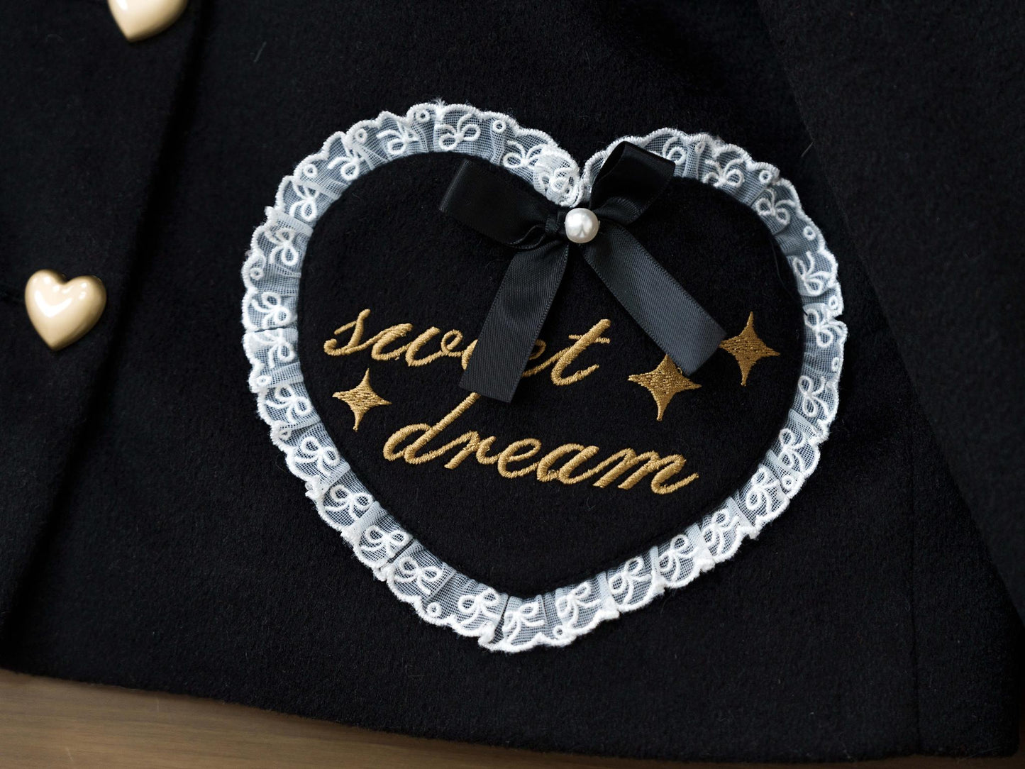 Dream Magic Box - Milk Puff - Winter Fleece-lined Sweet Lolita Coat, Detachable Collar