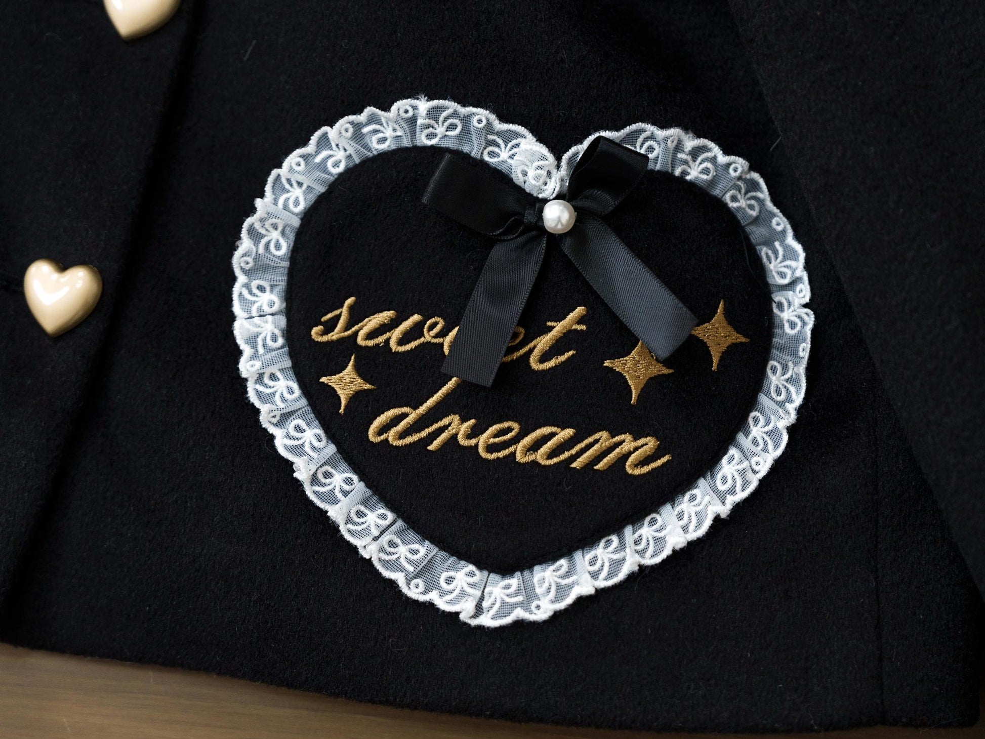 Dream Magic Box - Milk Puff - Winter Fleece-lined Sweet Lolita Coat, Detachable Collar