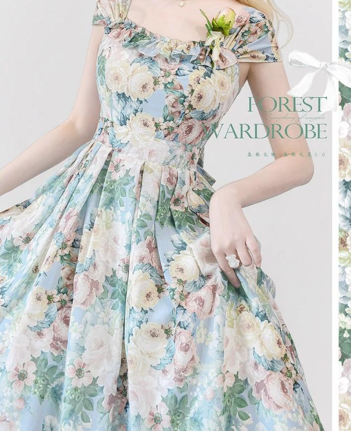 Forest Wardrobe - Forest Basket 3.0 - Vintage Lolita JSK Dress for Summer