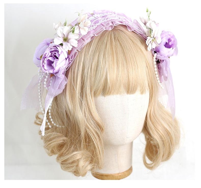 Xiaogui - Elegant Lolita Floral Lace Handmade Headband