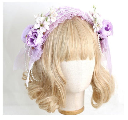 Xiaogui - Elegant Lolita Floral Lace Handmade Headband