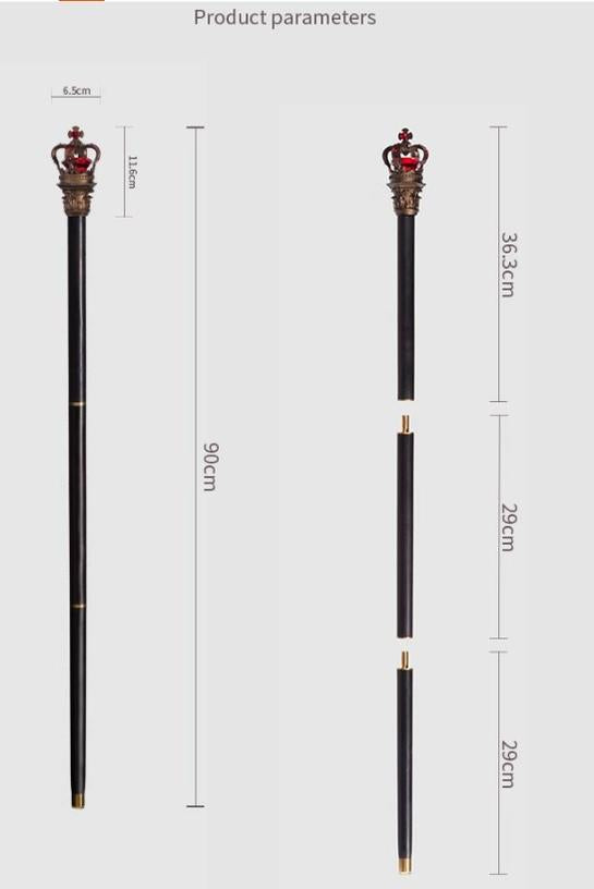 Youpairui - Lolita Cane And Crown Accessory