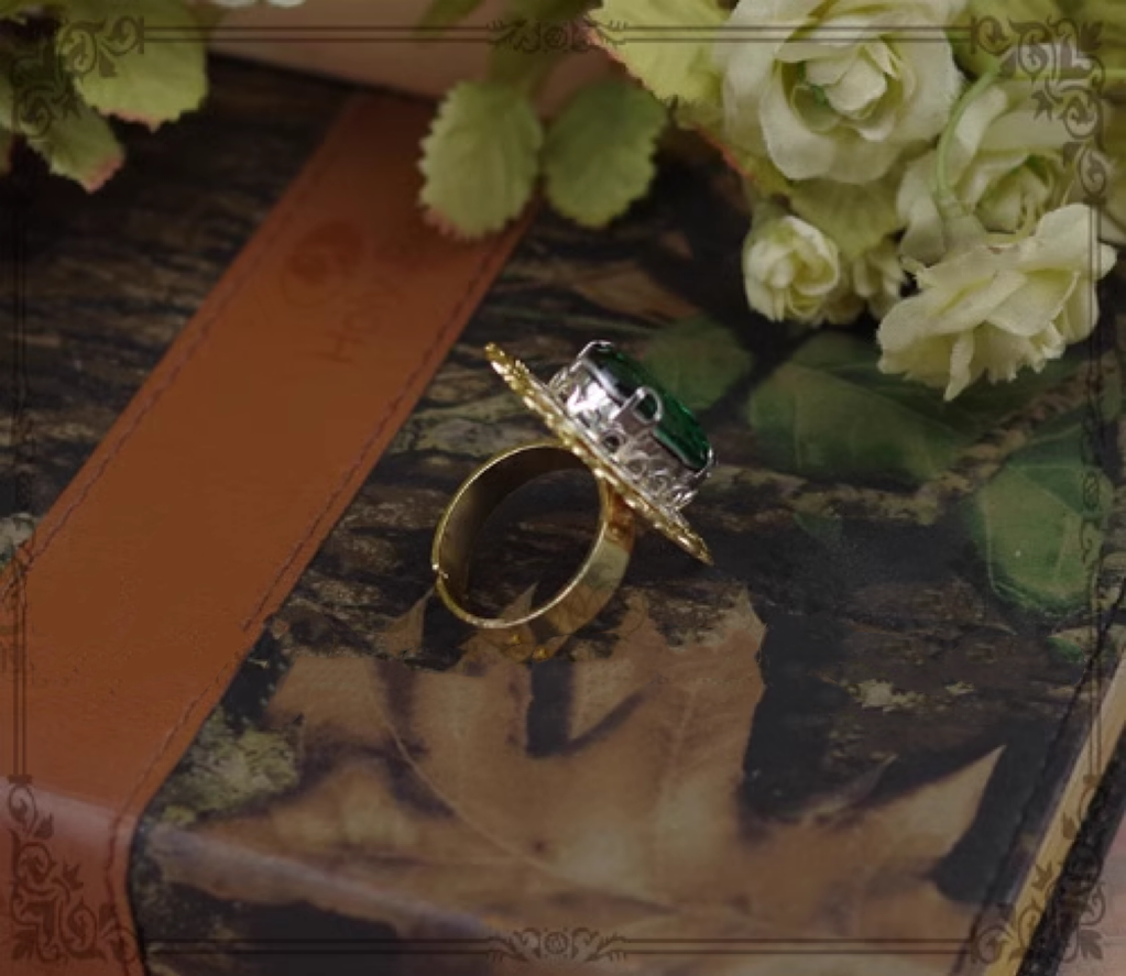 Rose of Sharon - Classical Lolita Gemstone Ring Elegant Vintage Opening Ring