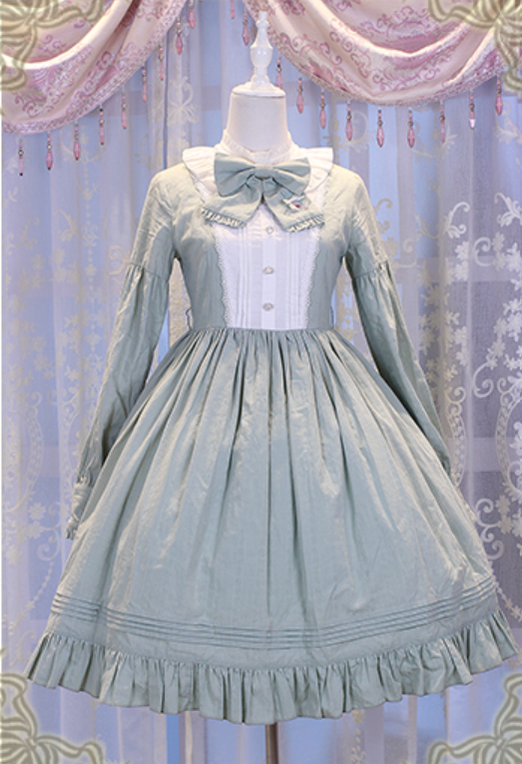 Chess Story - Vintage Lolita Long Sleeve OP Dress