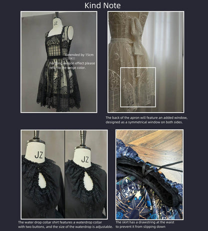 SUSIN - Night Traveler - Classic and Elegant Gothic Dress with Colorful Window Prints