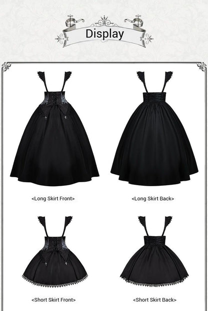 With PUJI - Thorny Night - Gothic Lolita Bust-supporting Skirt With Removable&Adjustable Strap