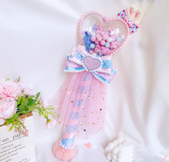 Sweetheart Endless - Sweet Lolita Fairy Wand Handmade Multicolor Heart Shaped