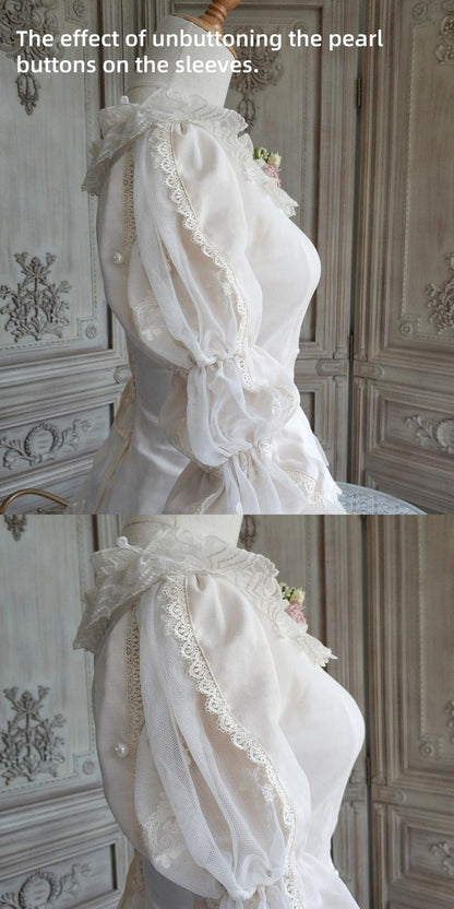 Miss Point - Elizabeth Meow - Classic Lolita Blouse Lotus Root Sleeve Lolita Shirt