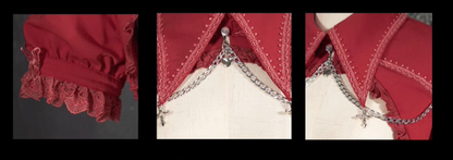 OCELOT - Contract Cross - Gothic Elegant Bubble Sleeve Bolero