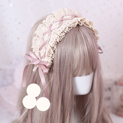 Xiaogui - Japanese Style Sweet Lolita Lace Headband Multicolors