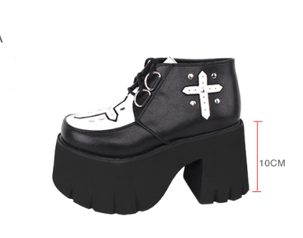 Angelic Imprint - Gothic Lolita Cross Classic Platform Shoes