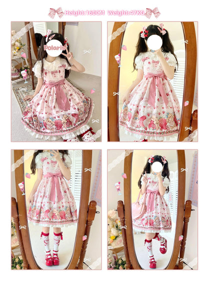 Polaris Lolita - Rabbit Berry Gift Box - Sweet Lolita JSK Pink Lolita Dress