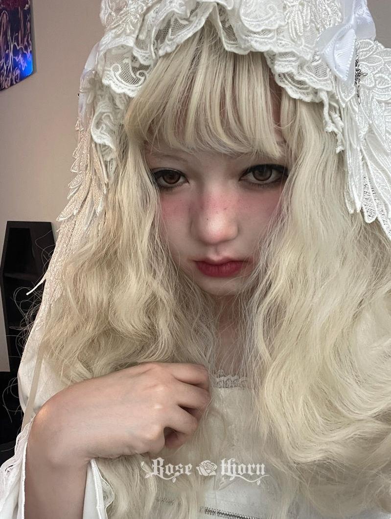 Rose Thorn - Angel Wings - Embroidered Crafted Headband Elegant Lolita Hair Accessories