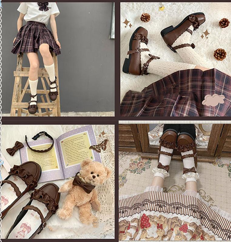 Sheep Puff - Mei Lulu - Lolita Japanese Lace Single Shoes