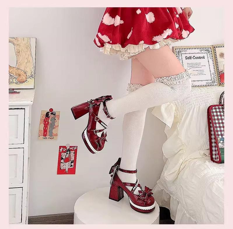 Witch's Night - Crush Complex - Sweet Lolita Heel Shoes, Pearls & Bows