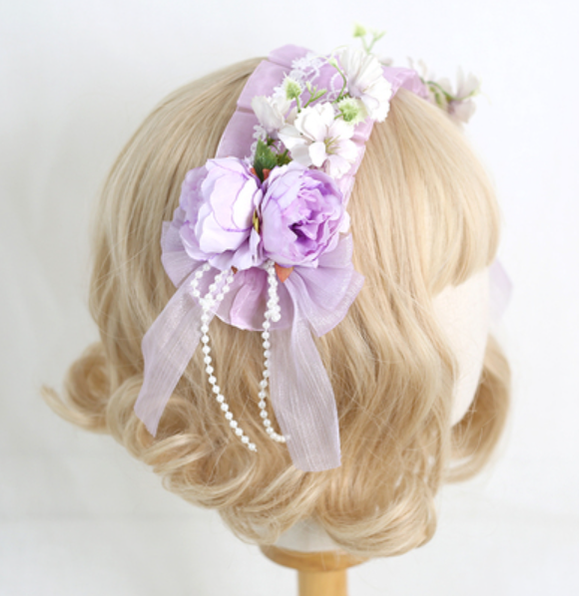Xiaogui - Elegant Lolita Floral Lace Handmade Headband