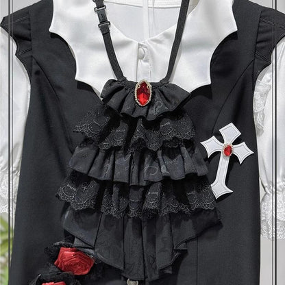 CastleToo - Night Rose - Elegant Ouji Lolita Suits, JSK / Shorts