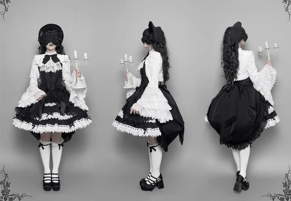 LeMiroir - Saint - Gothic Lolita Bolero Skirt Mermaid Dress Corset