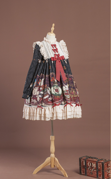 OCELOT - Crown Bear - Kawaii Daily Lolita Long OP Dress