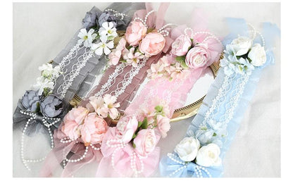 Xiaogui - Elegant Lolita Floral Lace Handmade Headband