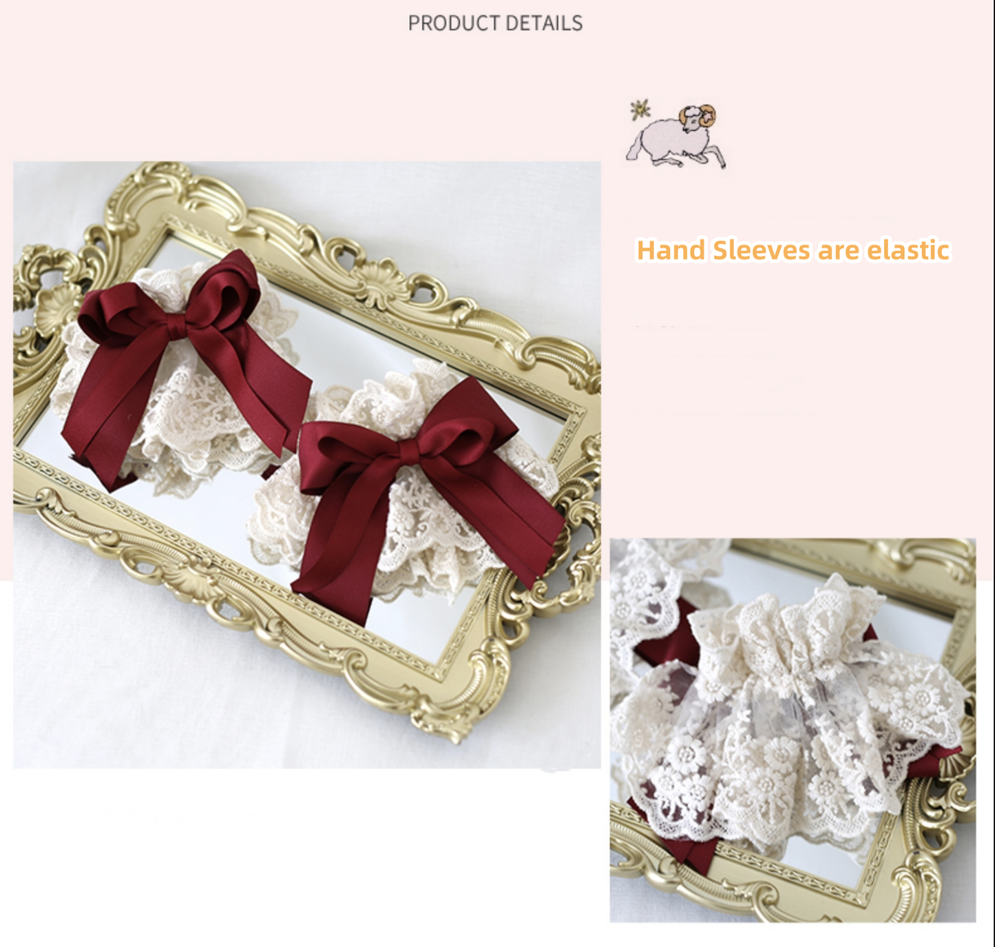 Xiaogui - Elegant Lolita Hairband Dark Red Headwear