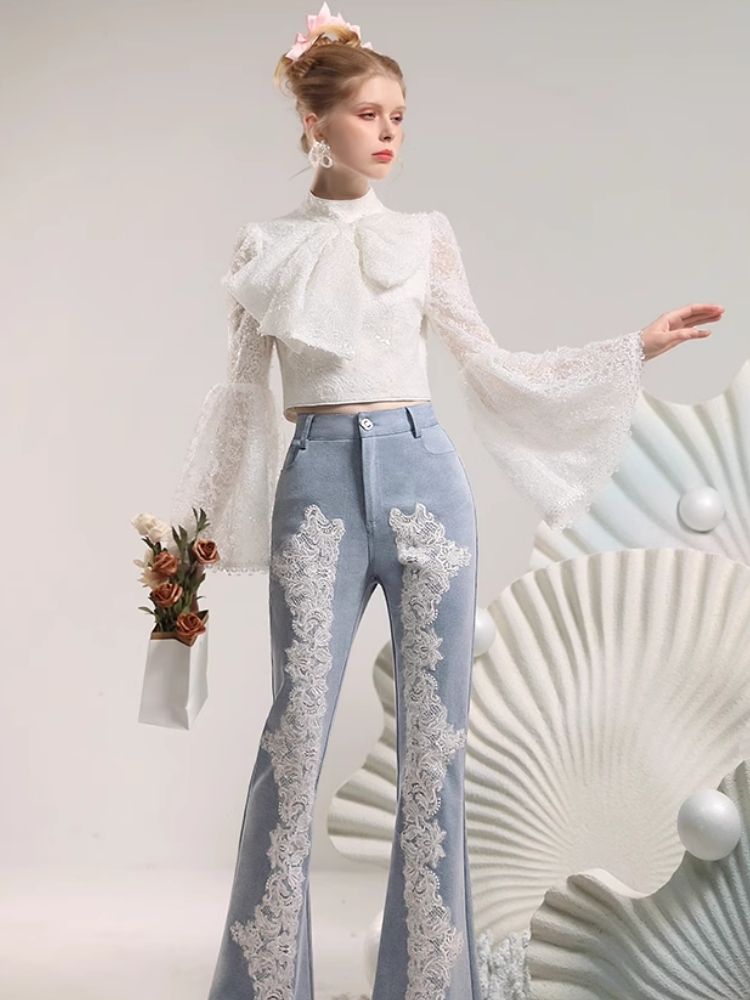 Lace Bow Slim Slim Short Inner【s0000006824】