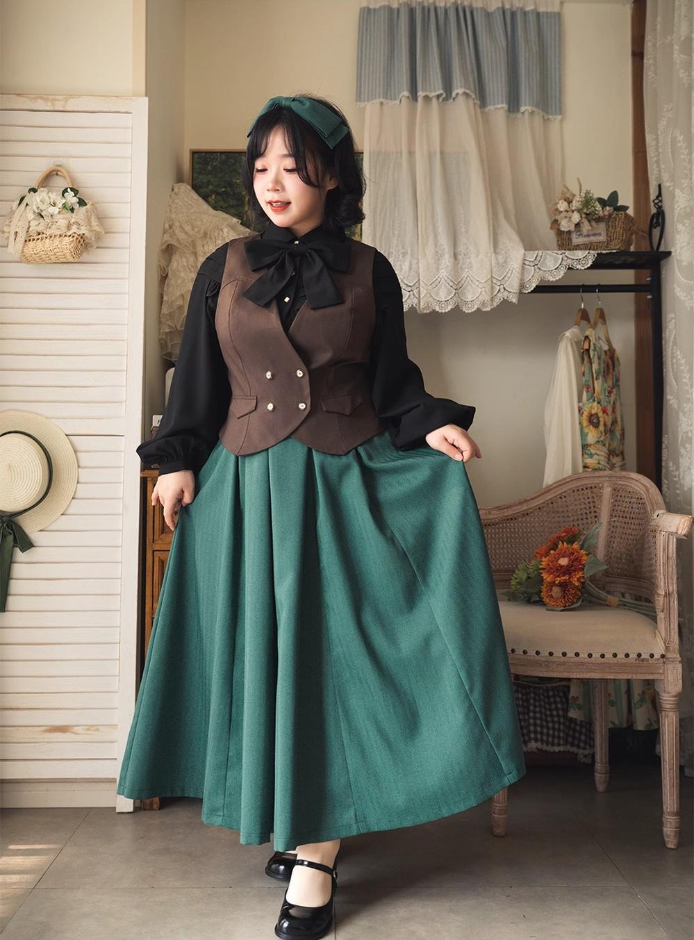 Forest Wardrobe - Forest Basket - Elegant Lolita Vest V Collar Retro Waistcoat