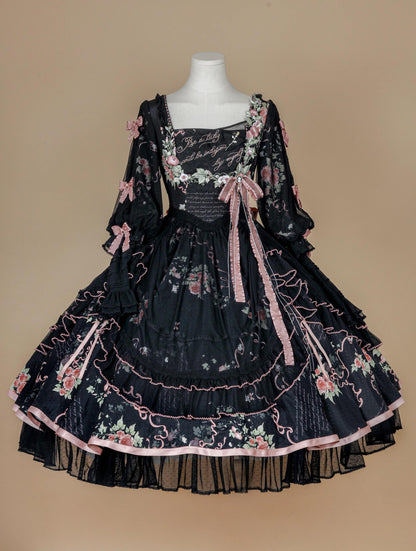 Miaoplus - Romantic Seizure - Sweet Lolita OP Mutton Sleeve Lolita Dress