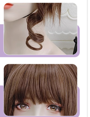 RainbowMe - Sweet Lolita Wig Long Curly Ponytail Multicolor