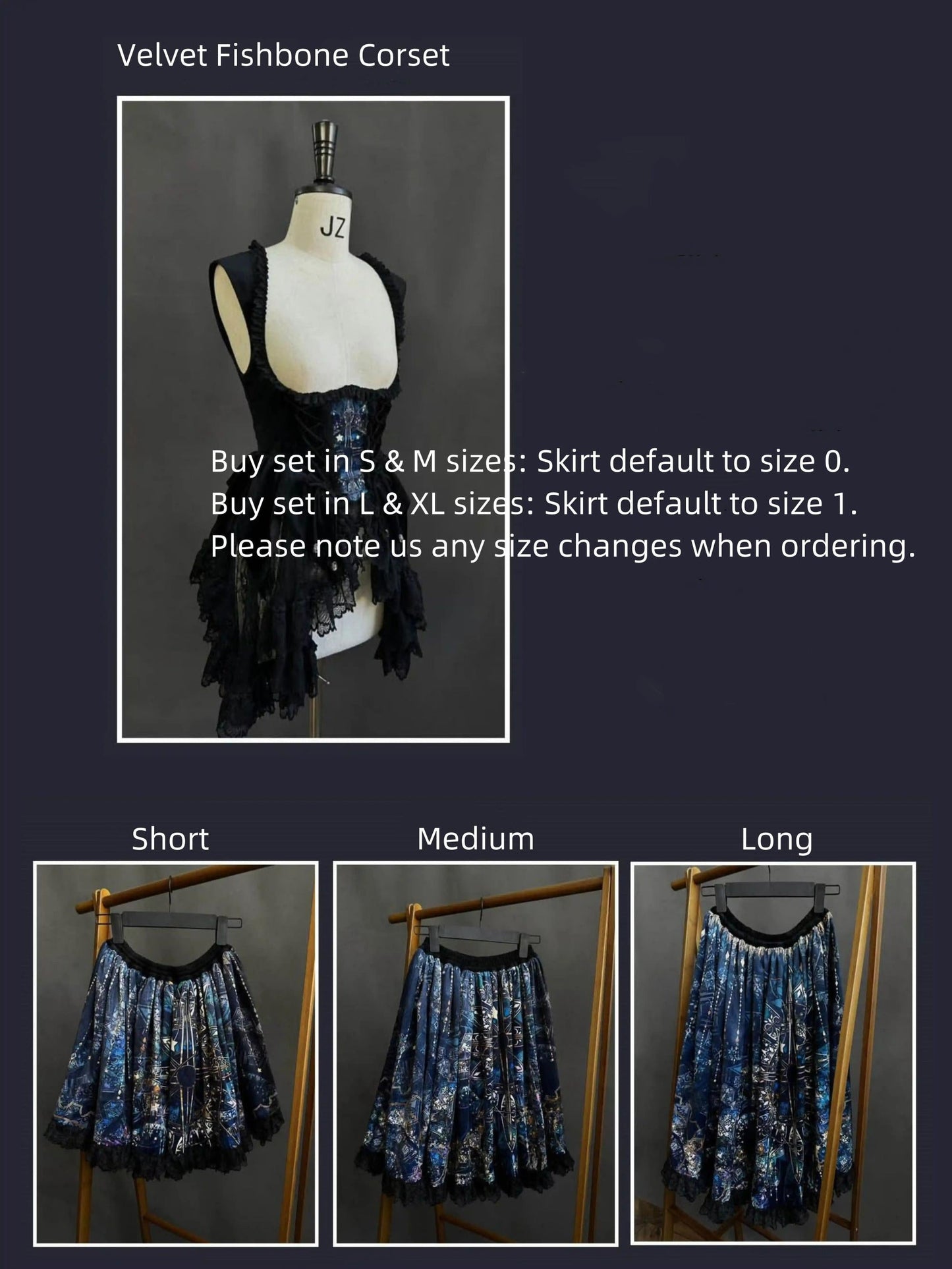 SUSIN - Night Traveler - Classic and Elegant Gothic Dress with Colorful Window Prints