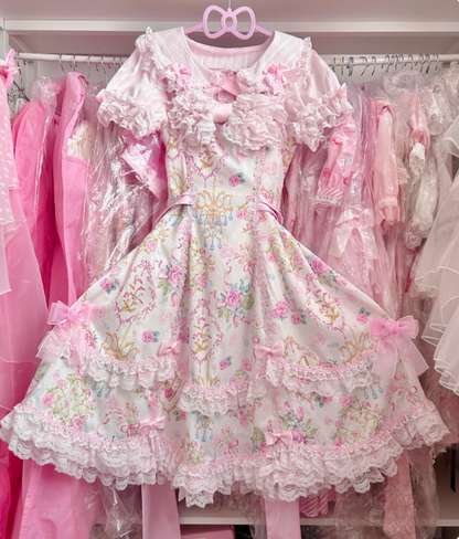TaTaTa Lolita - Spring 2025 - Old School Lolita Jumper Dress, Floral Prints