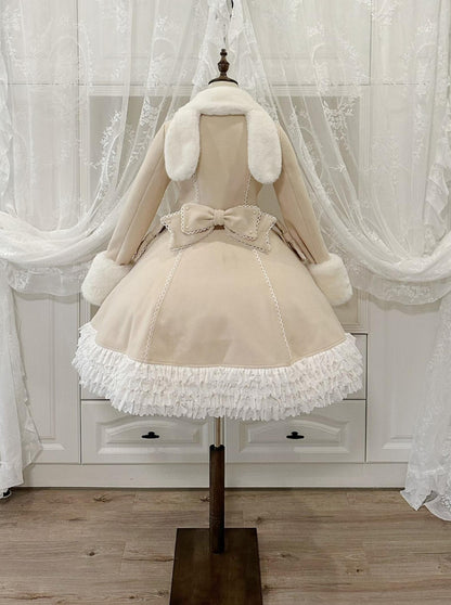 Bunny Magic Forest - High Waisted Sweet Lolita Overcoat, Bunny Ear Collar
