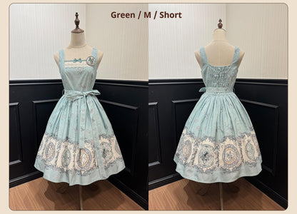 DreamWhale - Small Porcelain Plate - Classic Lolita JSK Printed Dress