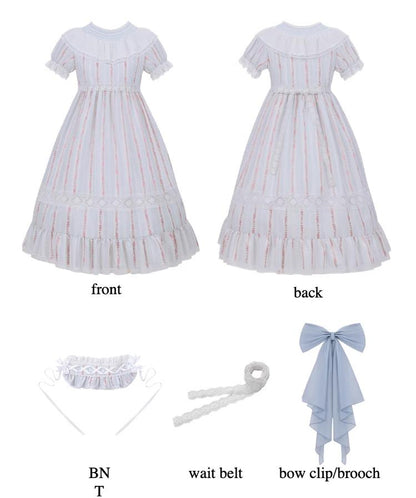 With PUJI - Annie's Dreamland - Cotton Lolita OP Dress Doll Collar Summer Dress