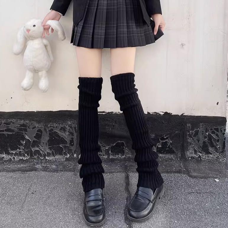 Hua Nai Cat - Winter Lolita Long Socks Knit Thigh-High Foot Covers