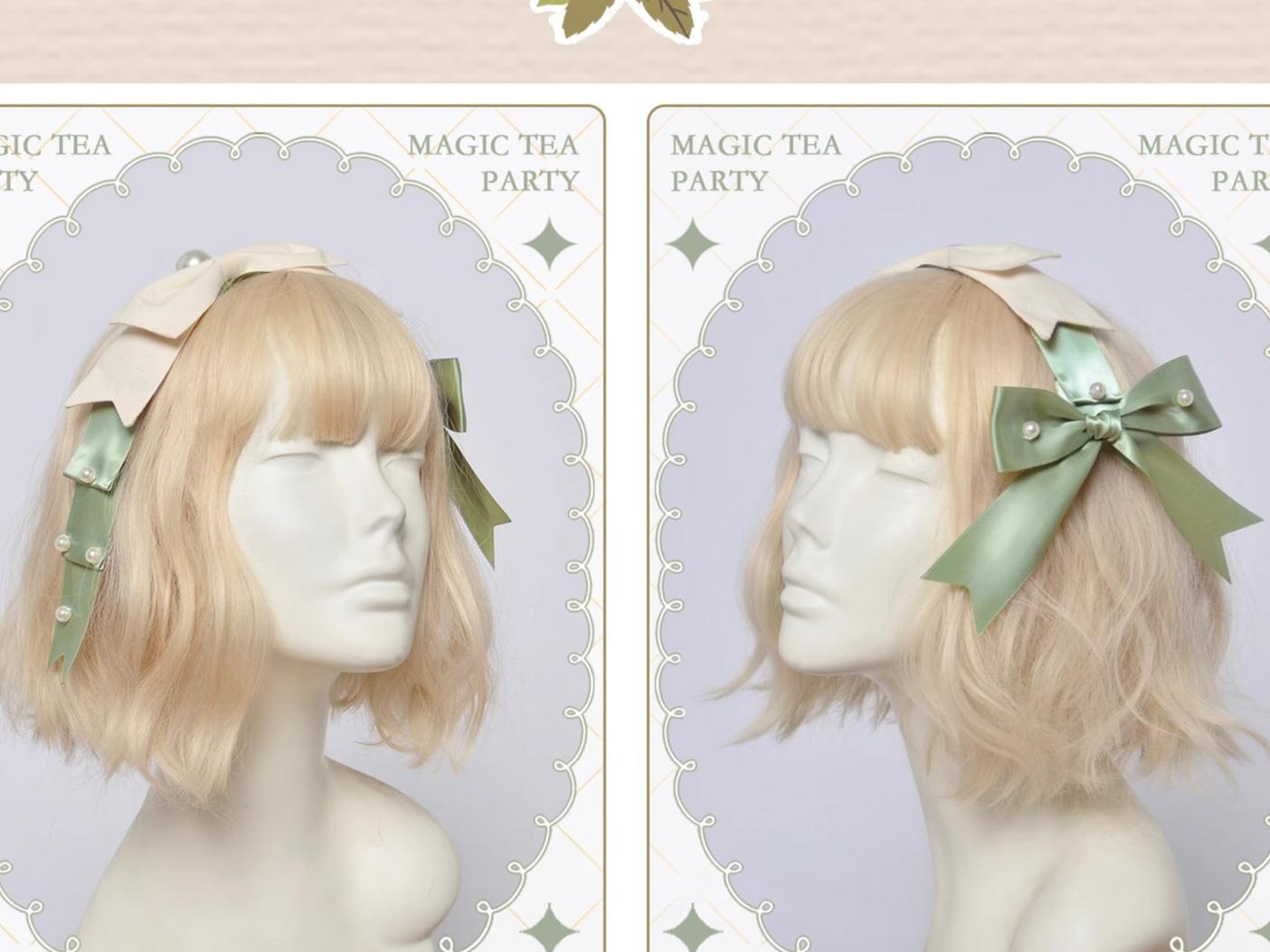 Magic Tea Party - Lena's Garland - Elegant Lolita HeaddressPearl Headband Set with Hair Clip