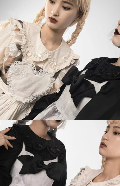 MIST - Sweet Lolita Blouse Doll Collar Lolita Shirt With Bubble Sleeve