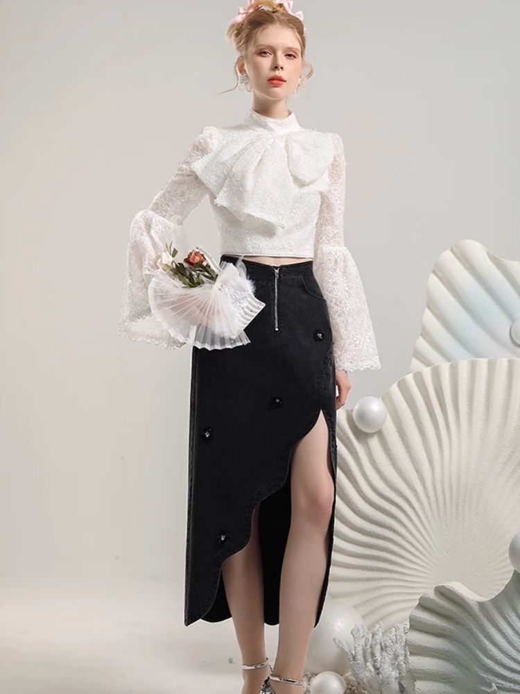 Lace Bow Slim Slim Short Inner【s0000006824】