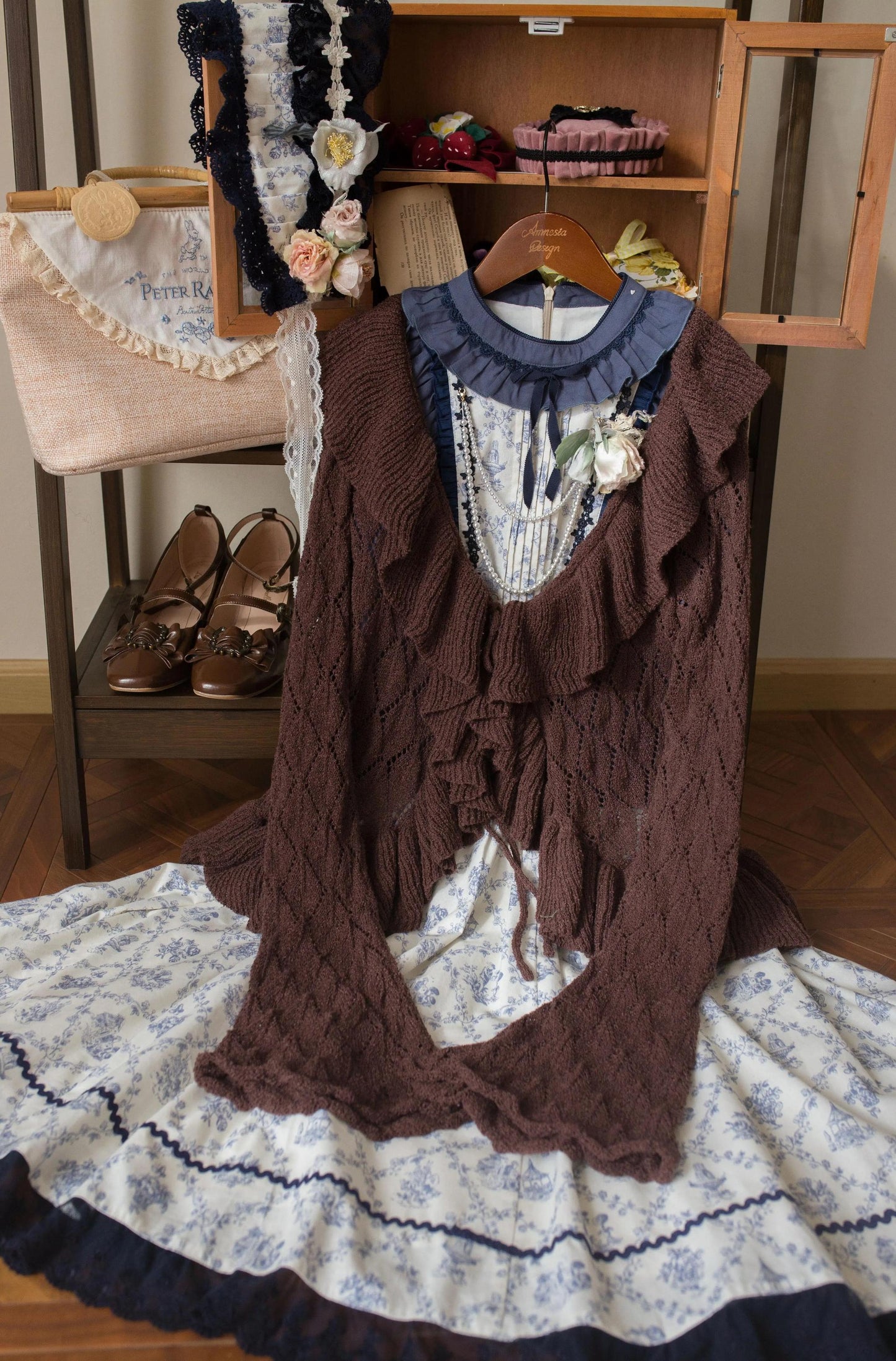 MIST - Sunset Bouquet - Elegant Lolita Cardigan, Flounce Hem