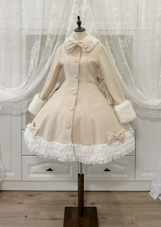 Bunny Magic Forest - High Waisted Sweet Lolita Overcoat, Bunny Ear Collar